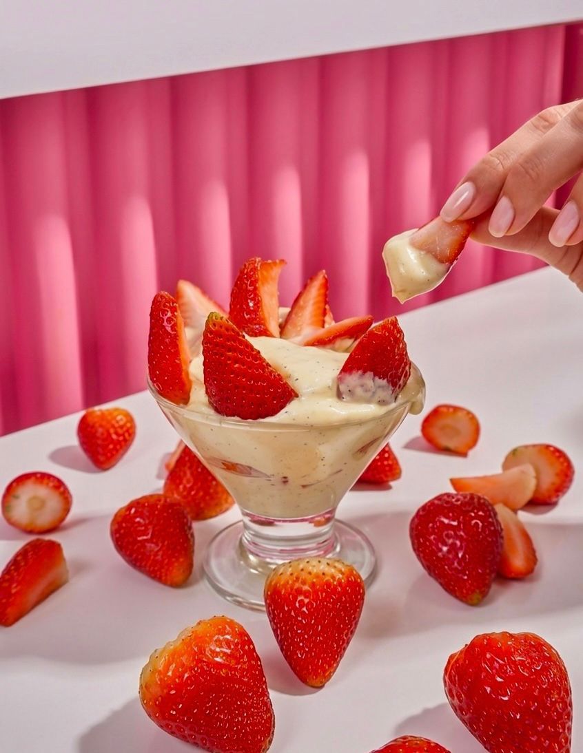 Fresas con crema